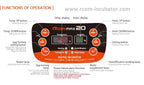 Max-20 Incubator by Rcom USA,"Incubator control panel with labeled buttons and display"