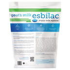 Goats Milk Esbilac® Puppies,"Back of resealable pouch with blue label panel"