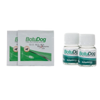 BotuDog,"Two small bottles beside two foil sachets"