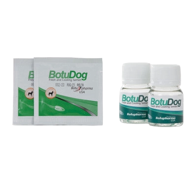 BotuDog,"Two small bottles beside two foil sachets"