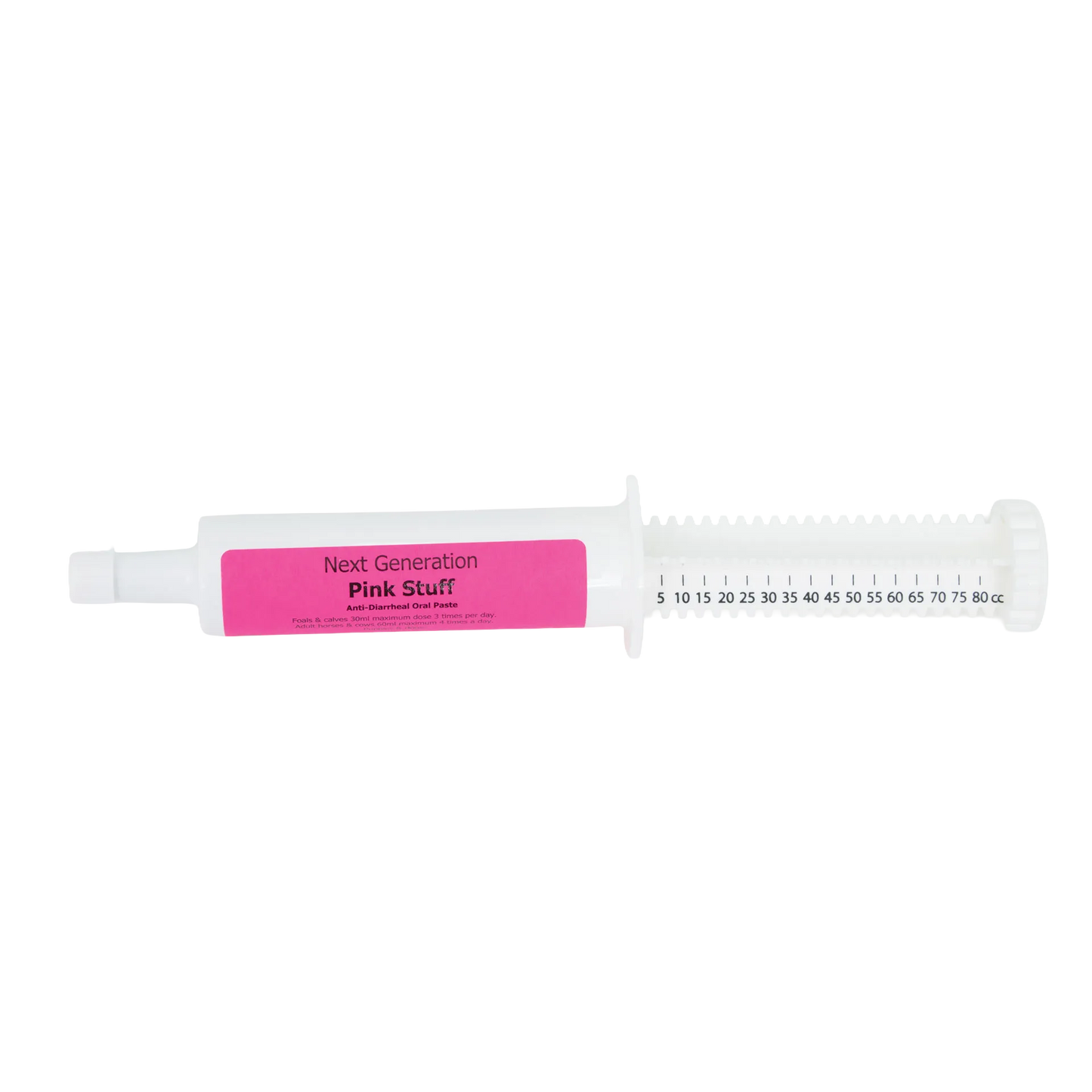 The Pink Stuff Paste,"Oral paste syringe with pink label and dosage markings"