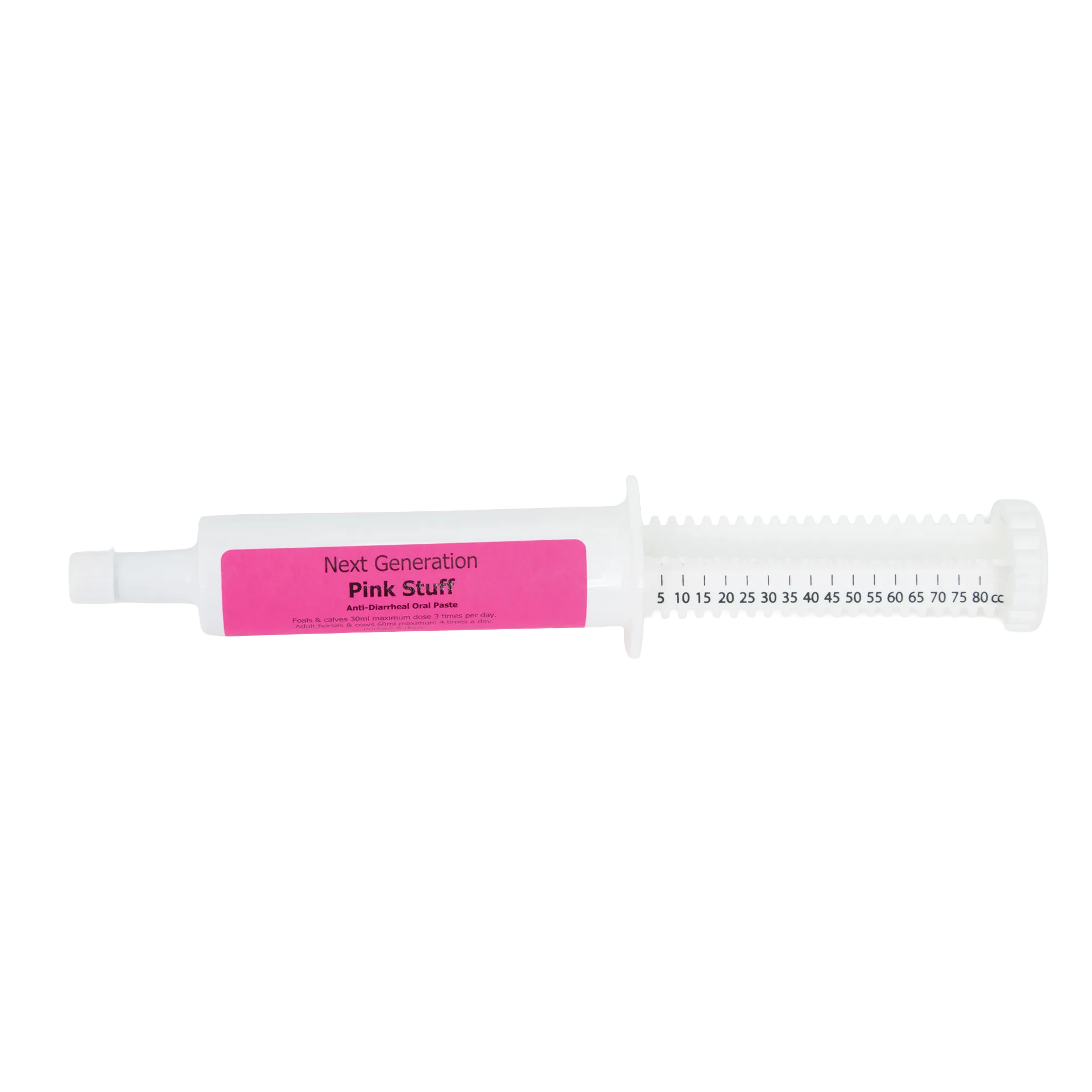 The Pink Stuff Paste,"Oral paste syringe with pink label and dosage markings"