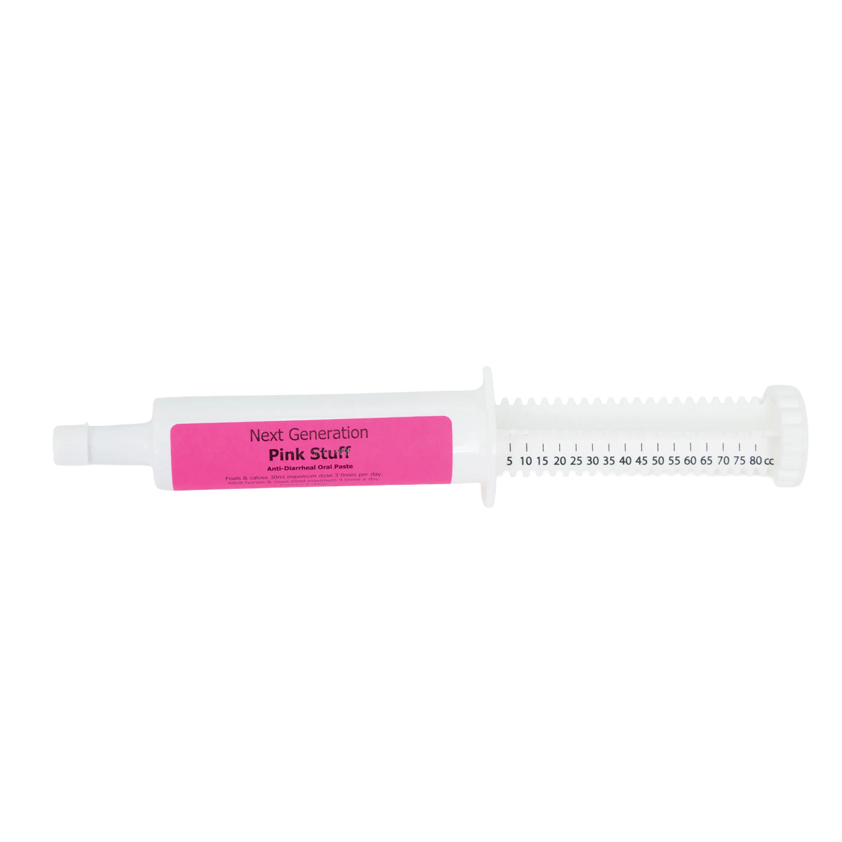 The Pink Stuff Paste,"Oral paste syringe with pink label and dosage markings"