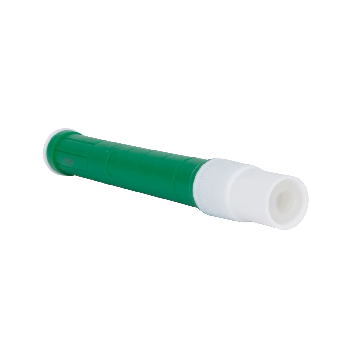 Pipette Pump,"Green pipette pump with clear tube and white end cap"