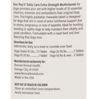 Doc Roy's® Daily Care Canine,"Back label with directions and dosage information"
