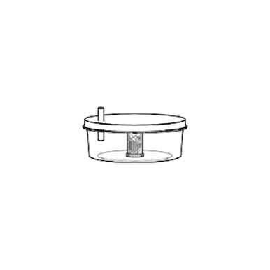 Low Volume Flush Filter,"Clear round filter housing with side port"