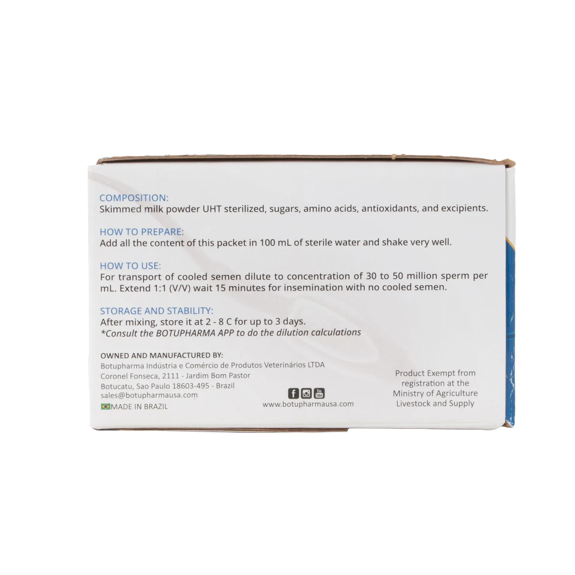 BotuSemen Standard,"Back of product box with instructions panel"