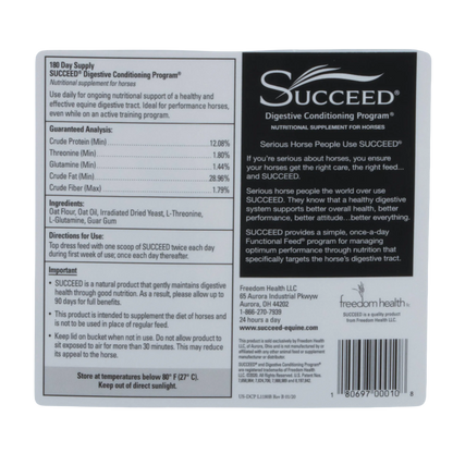 SUCCEED® DCP,"Back label panel with supplement directions and barcode"
