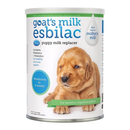 Goats Milk Esbilac® Puppies,"Front-view canister with puppy image"