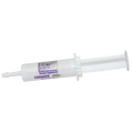 Conquer®,"White oral gel syringe with plunger and tapered tip"