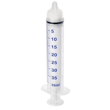Puppywamer Latchons Syringe Nipple Feeders,"Clear 35 ml syringe with attached nipple tip"