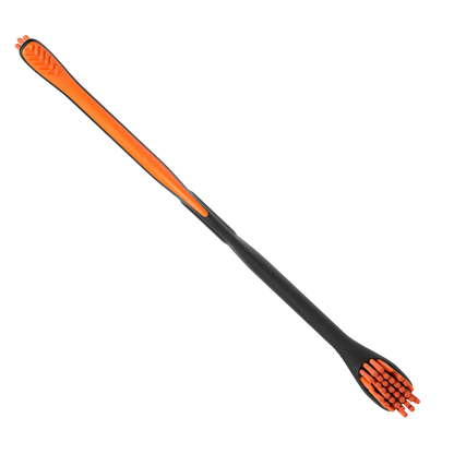 BrushMate Premium Toothbrush with Biteblock,"Black and orange toothbrush with bite block handle detail"