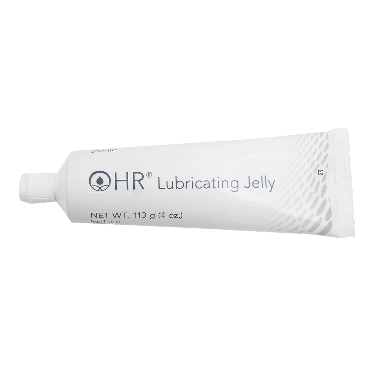 H-R Lube Sterile,"White squeeze tube with ribbed cap"