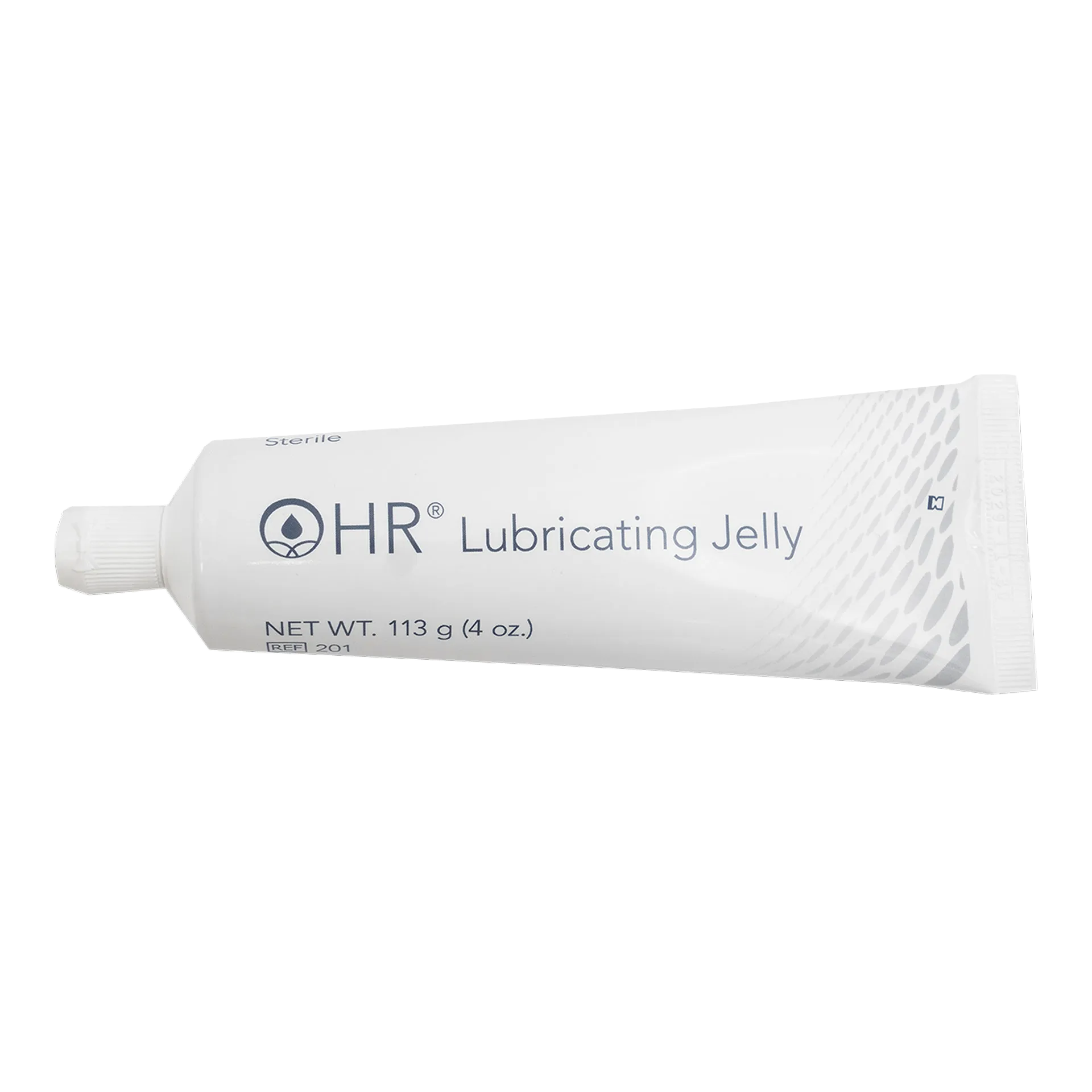 H-R Lube Sterile,"White squeeze tube with ribbed cap"