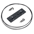 "Equilume Stable Light V3, Nature's Light Indoors","Black mounting plate with cable loop and two metal clips"
