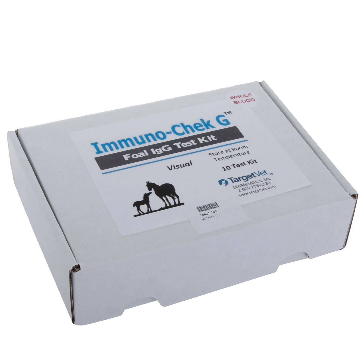 IgG Immunocheck,"White test kit box with top label"