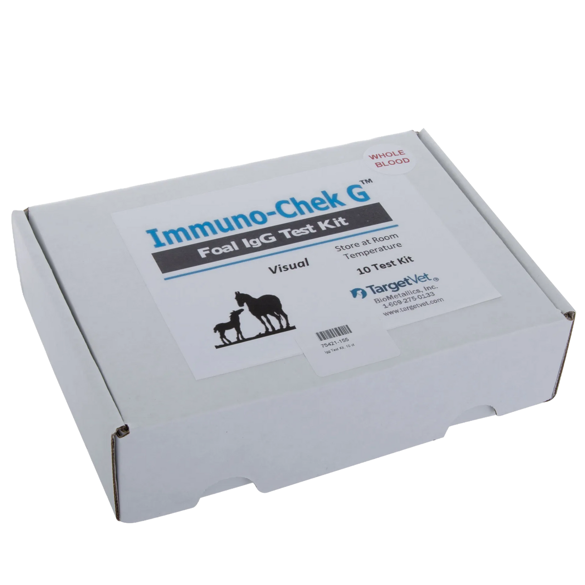 IgG Immunocheck,"White test kit box with top label"