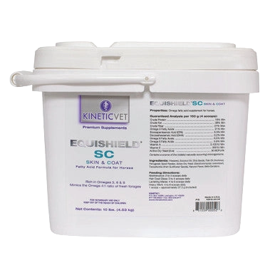 EquiShield® SC (Skin & Coat) Granules,"White plastic tub with snap-on lid"