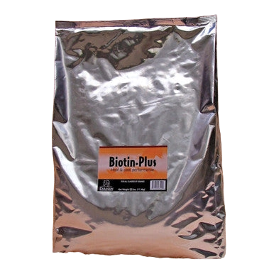 Biotin Plus Hoof & Coat Performance for Horses,"Silver foil pouch with front product label"