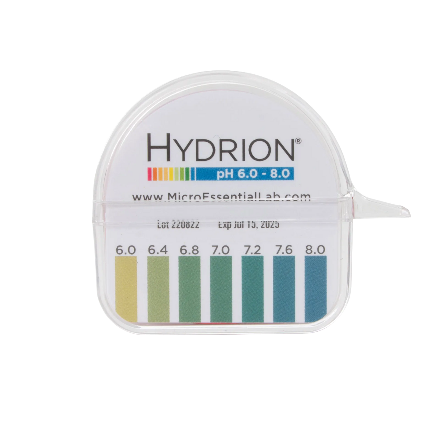 pH Strips Diagger,"Clear plastic pH strip dispenser with color chart"