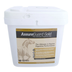 Assure® Guard Gold,"White plastic bucket with hinged lid and front label"