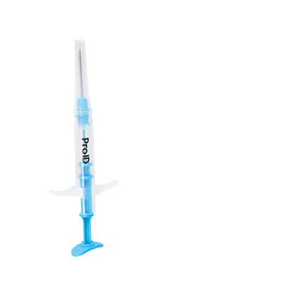 ProID® ISO Microchips,"Blue injector with clear protective cap"