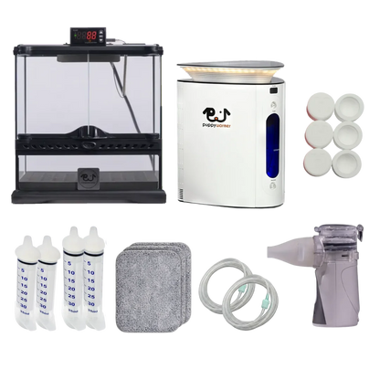 Puppywarmer Bundles,"Pet warming unit with enclosure, bottles, tubing, pads, and nebulizer"