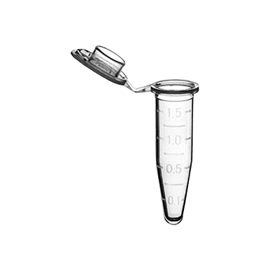 1.5ml Capped Tubes,"Clear hinged-cap microcentrifuge tube"