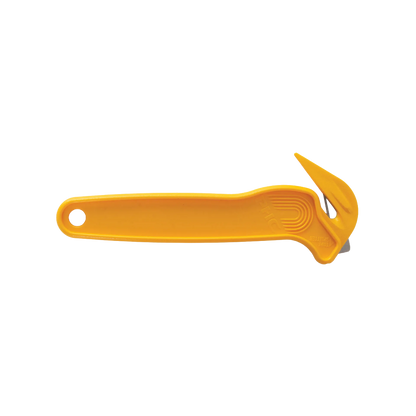 Plastic Wrap Cutter,"Yellow handheld cutter with concealed blade"