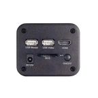 BioVID 4K 8MP Ultra HD Microscope Camera,"Rear panel with USB, HDMI, SD slot, and power switch"