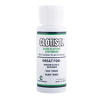 Clotisol®,"White bottle with ribbed cap and front label"