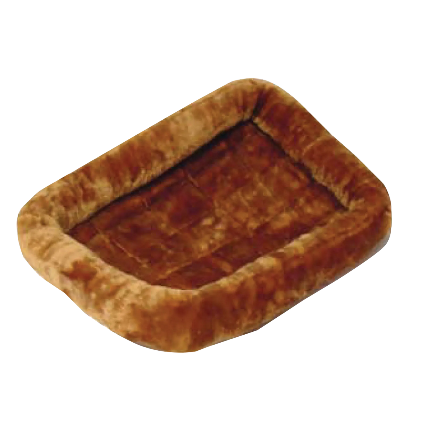 Quiet Time Pet Beds,"Brown plush square pet bed with raised bolstered sides"