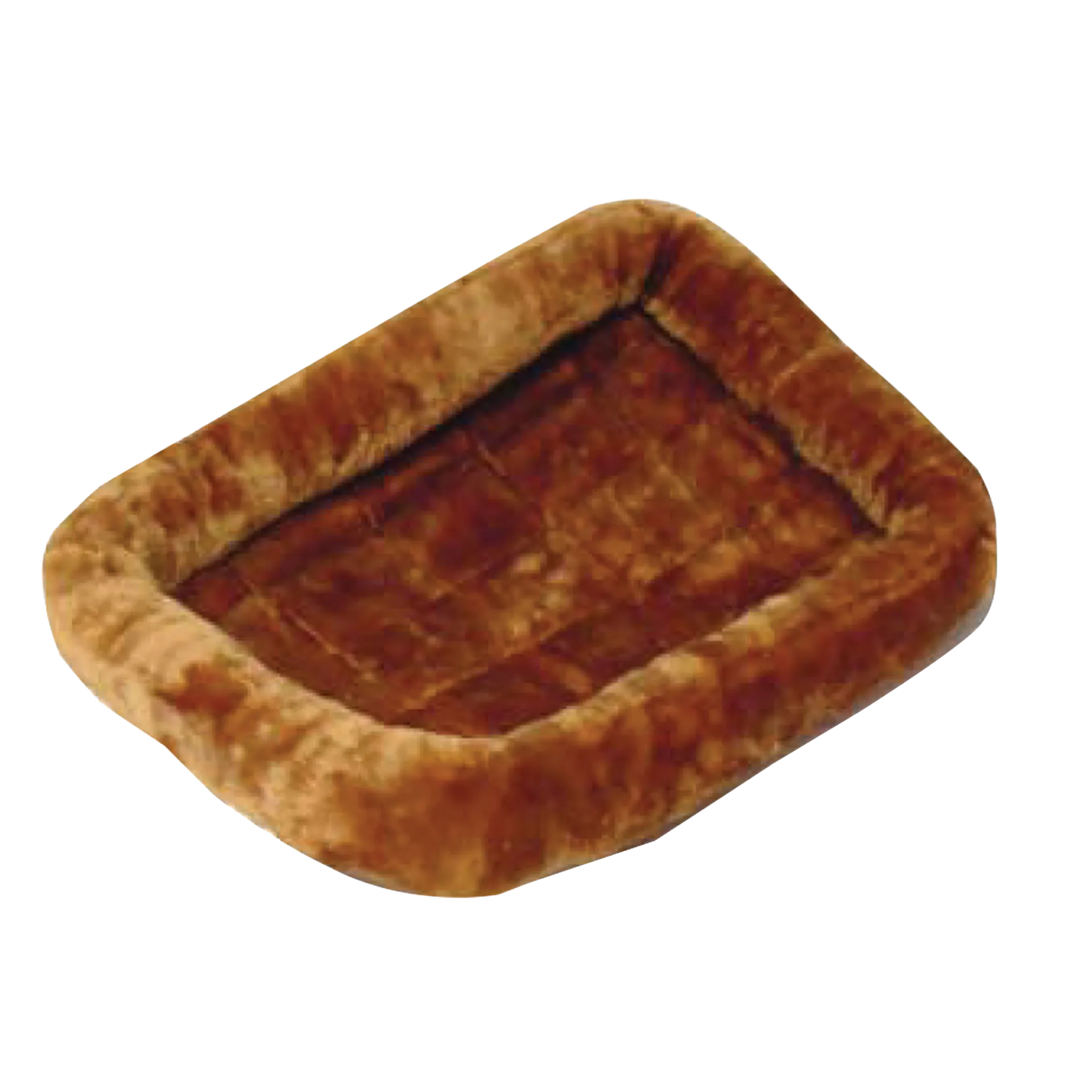 Quiet Time Pet Beds,"Brown plush square pet bed with raised bolstered sides"