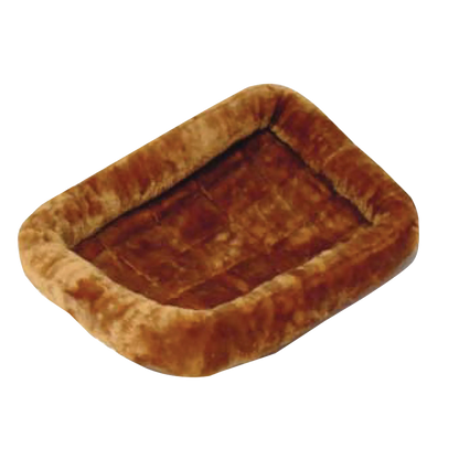 Quiet Time Pet Beds,"Brown plush square pet bed with raised bolstered sides"
