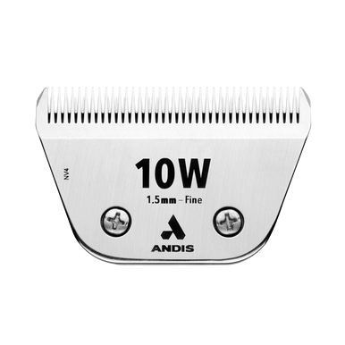 CeramicEdge Wide Blade Set of 5 by Andis,"Clipper blade front view with fine-tooth metal edge"
