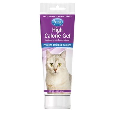 PetAg High Calorie Gel Supplement for Cats,"Cat gel supplement tube with cat image on front"