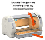 Pet Brooder 90 4th Generation by Rcom USA,"Pet brooder with open sliding door and pull-out tray"