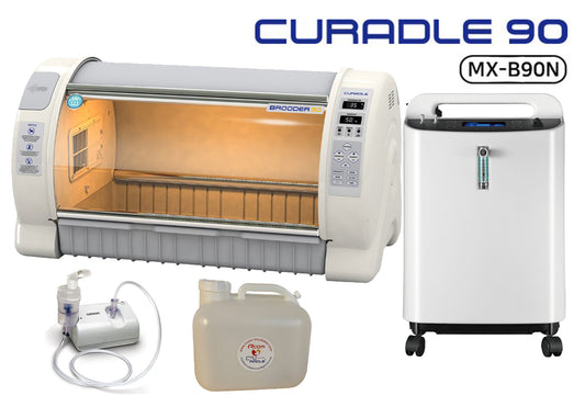 Pet Brooder 90 Bundle with 5L Veterinarian Oxygen Concentrator, Nebulizer, Water Reservoir, and Air Filters by Rcom USA,"Pet brooder with oxygen concentrator, nebulizer, and water reservoir"