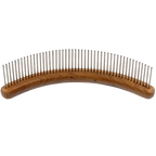 Aaronco 7"" HoneyCurve Mattaway Comb","Curved wooden comb with long metal teeth"