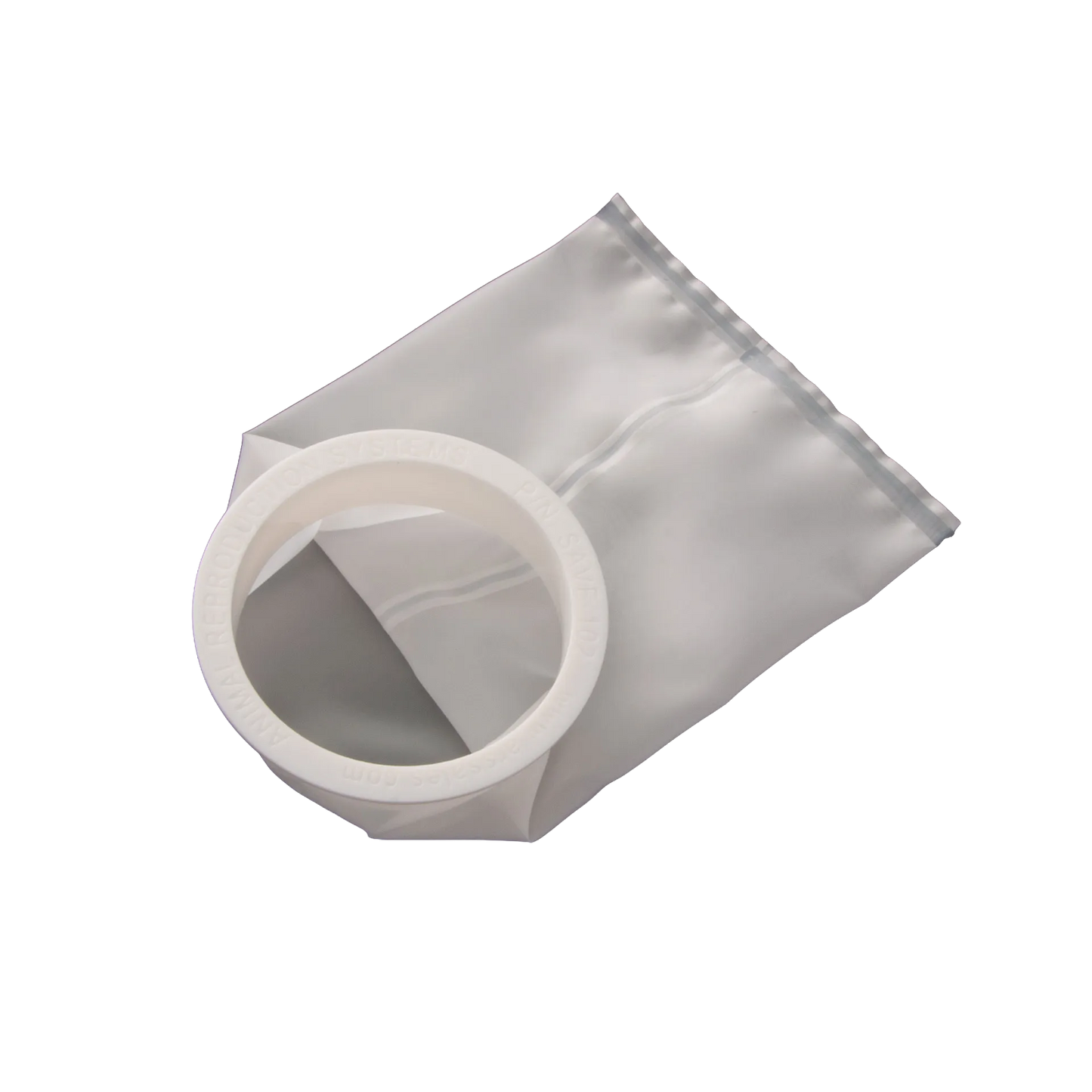 Gel Filters-ARS,"Clear filter bag with white plastic ring"