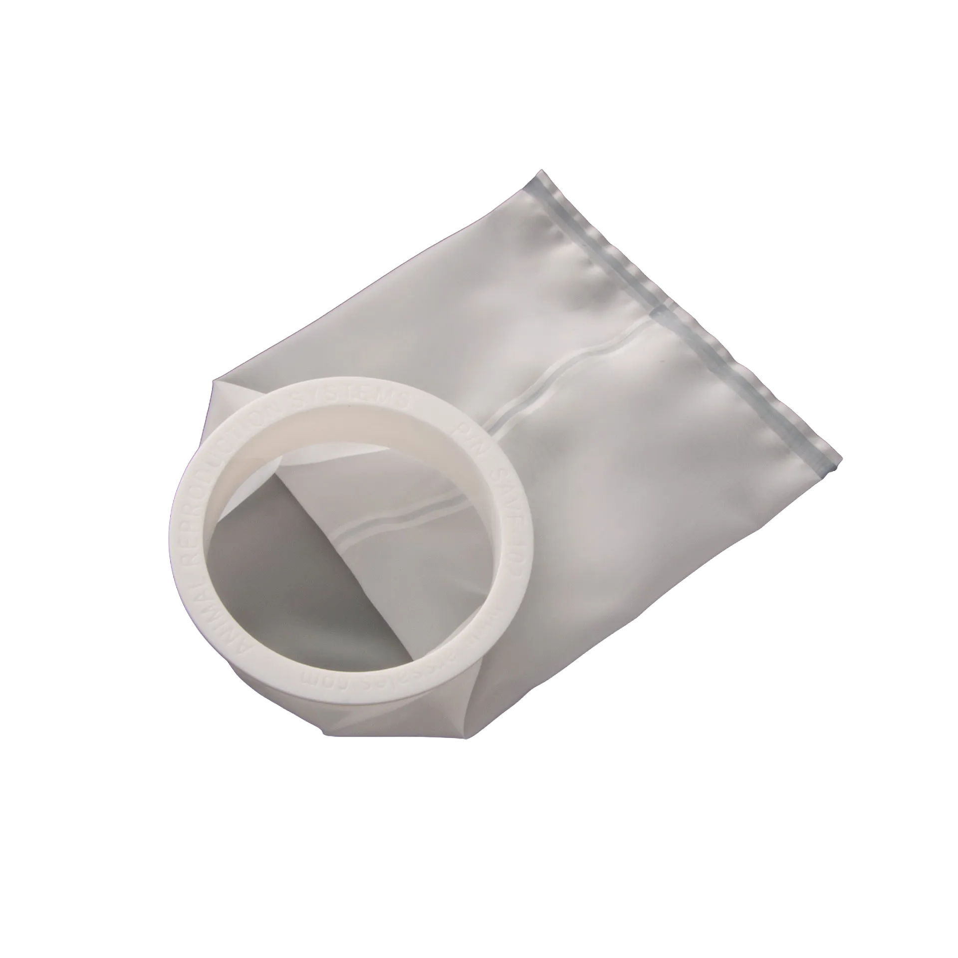 Gel Filters-ARS,"Clear filter bag with white plastic ring"