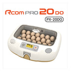 Pro-20 DO Incubator by Rcom USA,"Open egg incubator with digital control panel and eggs"