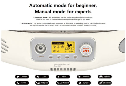 Pro-20 DO Incubator by Rcom USA,"Incubator control panel close-up with yellow display screen"