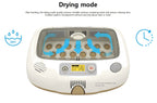 Pro-20 DO Incubator by Rcom USA,"Open incubator with egg tray and blue airflow arrows"