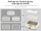 Pro-20 DO Incubator by Rcom USA,"Incubator with clear lid and three white egg trays"