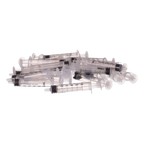 Small Syringes without Needles,"Pile of clear plastic syringes without needles"