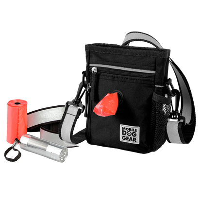 Day/Night Walking Bag,"Black bag with flashlight and waste bag roll"
