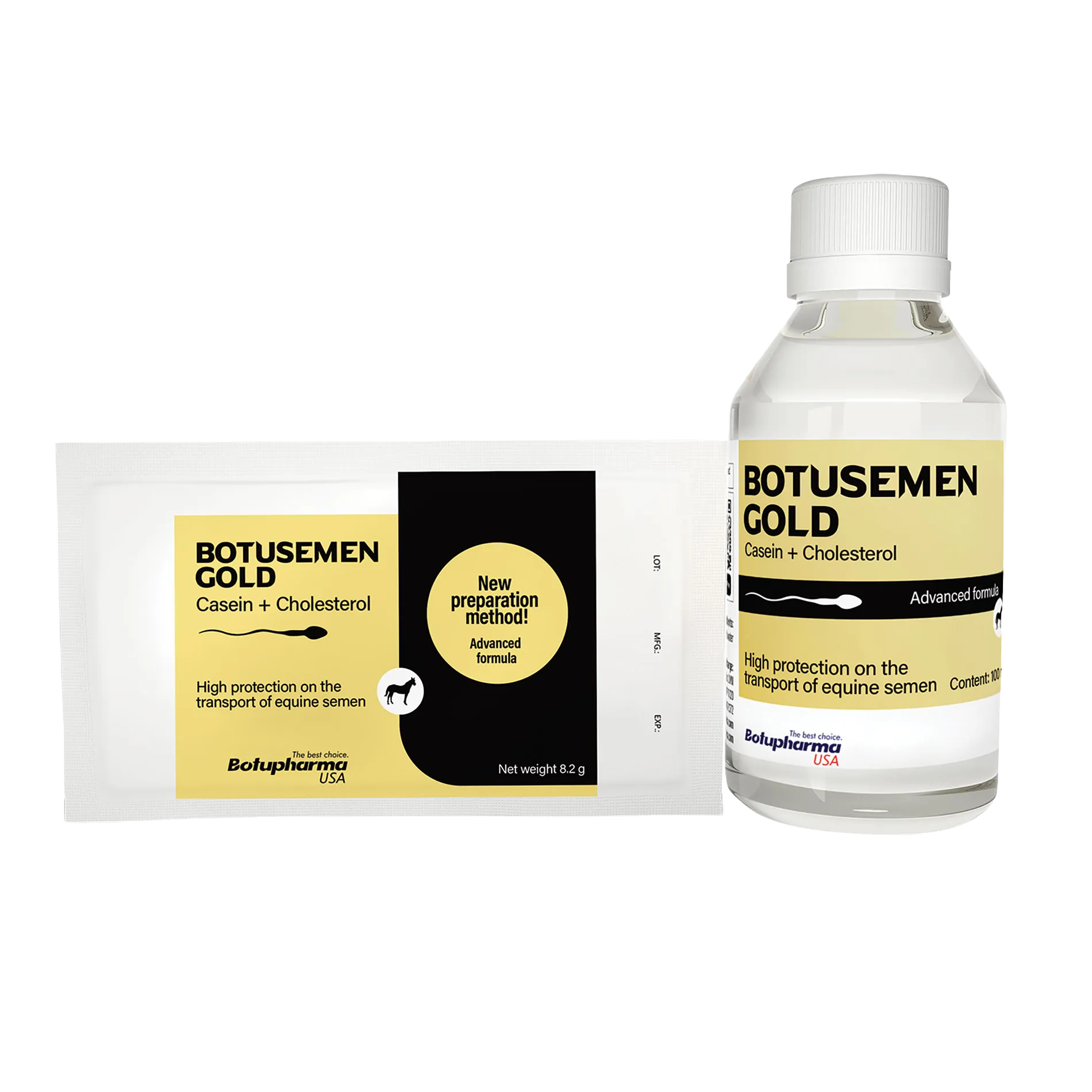 BotuSemen Gold,"Bottle and foil sachet with yellow and black labels"