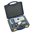 HomeAgain® Universal WorldScan™ Plus,"Open blue carrying case with handheld scanner and accessories"