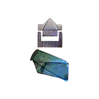 Bubbler, Comb and Basket,"Plastic comb insert above blue-green bubbler basket"
